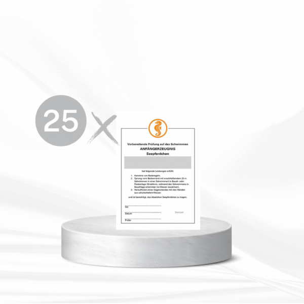Seepferdchen urkunde Seepferdchen Urkunde 25 Stück